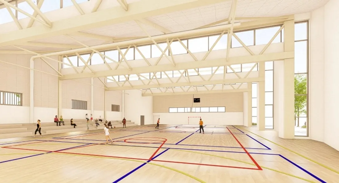 Illustration 3D du futur gymnase Arsenal