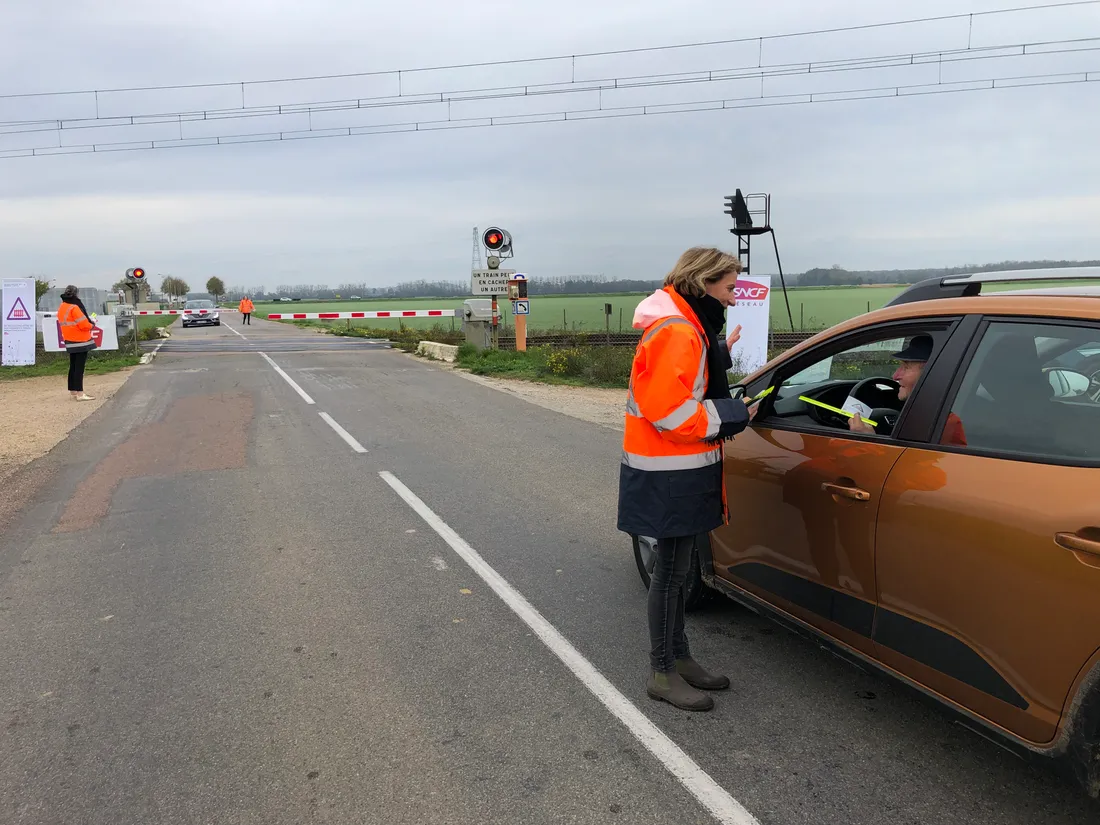 SNCF Réseau était présent au croisement n°20 d'Aiserey