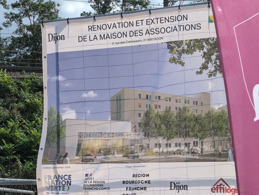 Un premier visuel de la future Maison des associations de Dijon et de son extension.