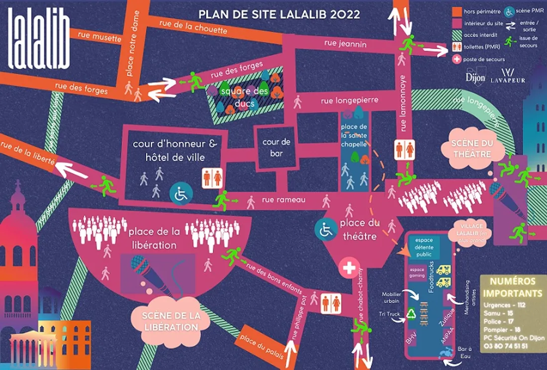 Le plan du site du concert de rentrée 