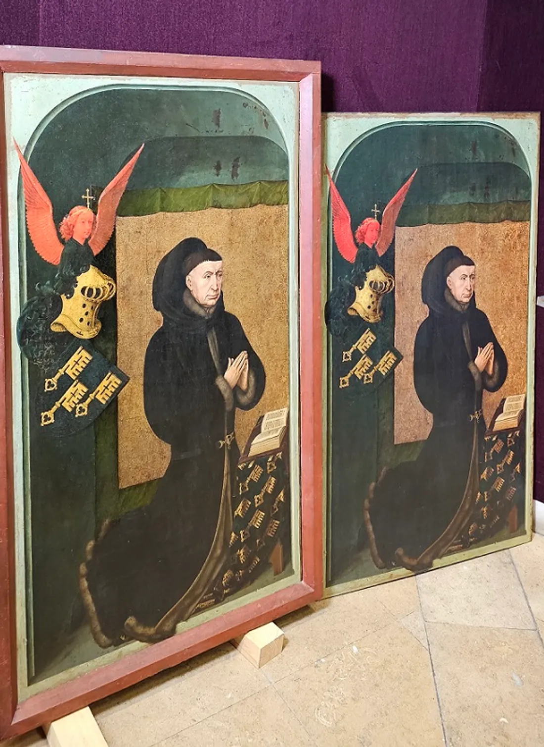 L'œuvre prêtée est le panneau « Nicolas Rolin en prière »