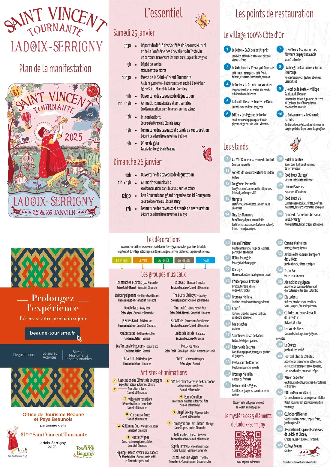 Programme de la Saint-Vincent Tournante 2025