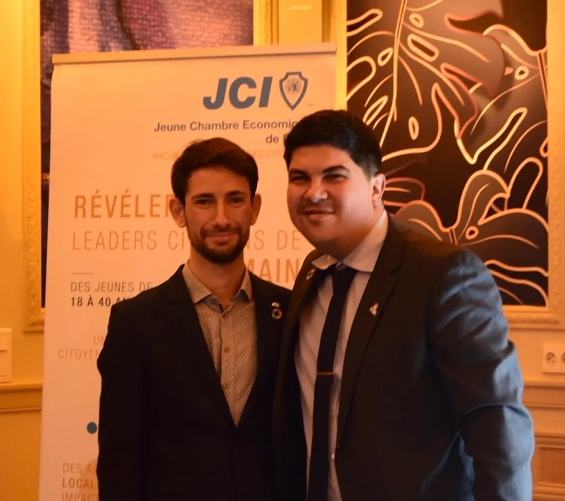 Quentin Grillet (à gauche) et Kevin Hamandia, l'ancien président (à droite) 