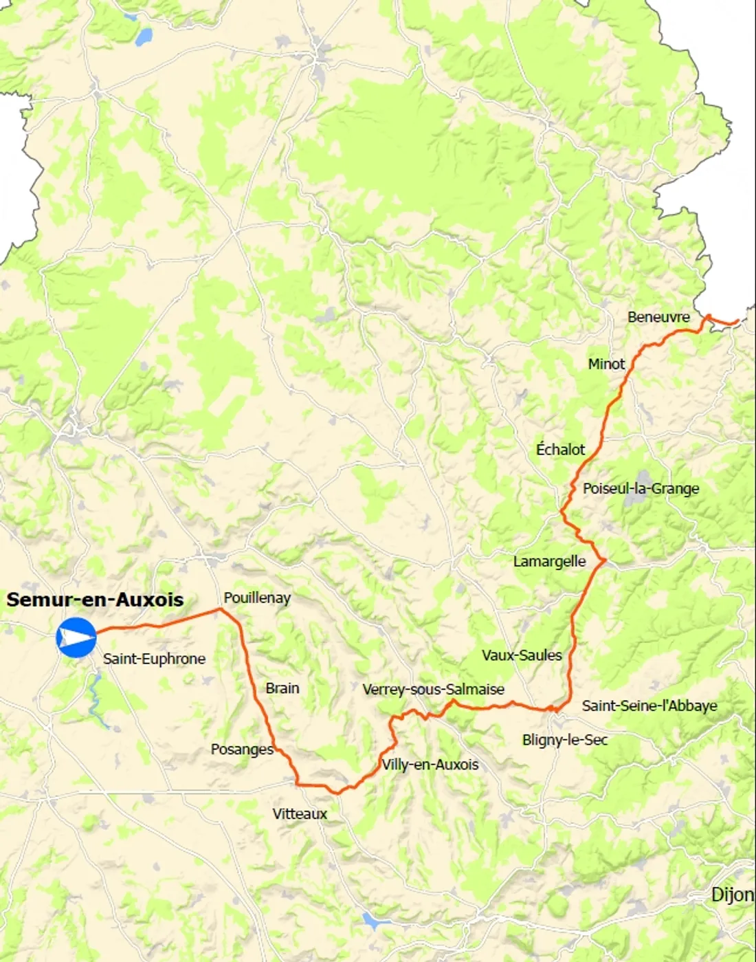 Le parcours de la 3e étape côte-d'orienne.