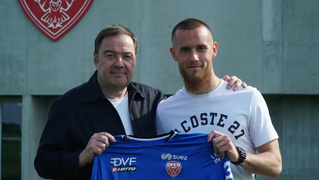 Olivier Delcourt, le président du club, et Thomas Roche 