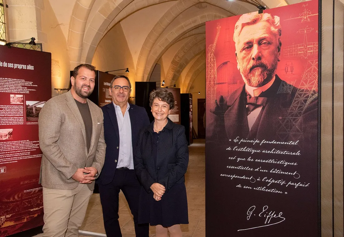 Des représentants de l’institut de cancérologie de Bourgogne avec Myriam Larnaudie-Eiffel