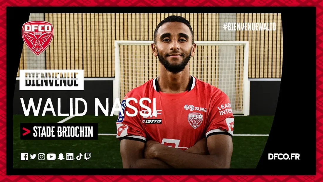 Walid Nassi qui a signé son premier contrat professionnel avec le DFCO 
