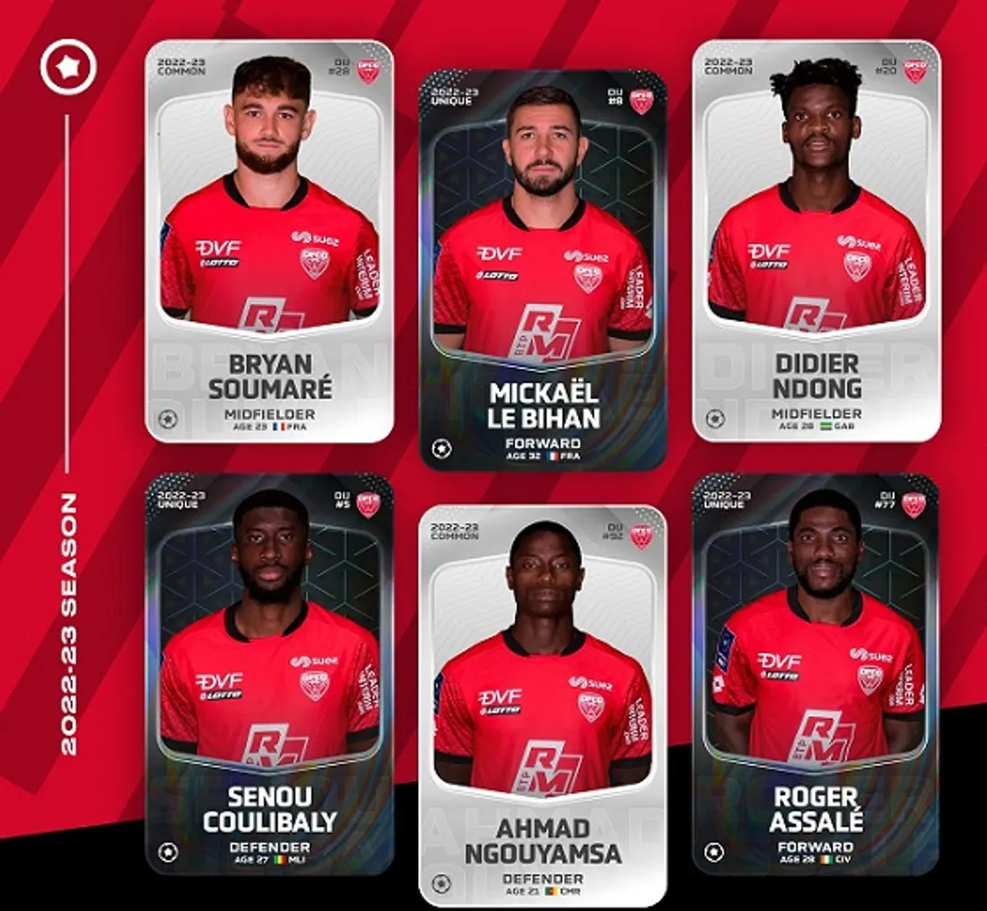 Les joueurs du DFCO feront désormais partie des cartes de collection Sorare