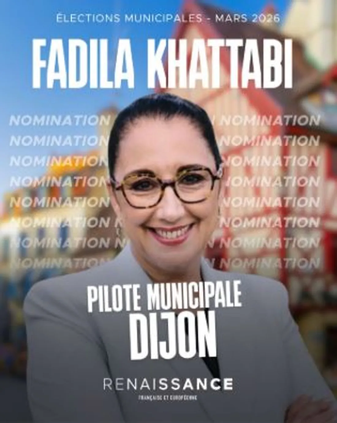 Fadila Khattabi désignée "pilote" pour Renaissance à Dijon