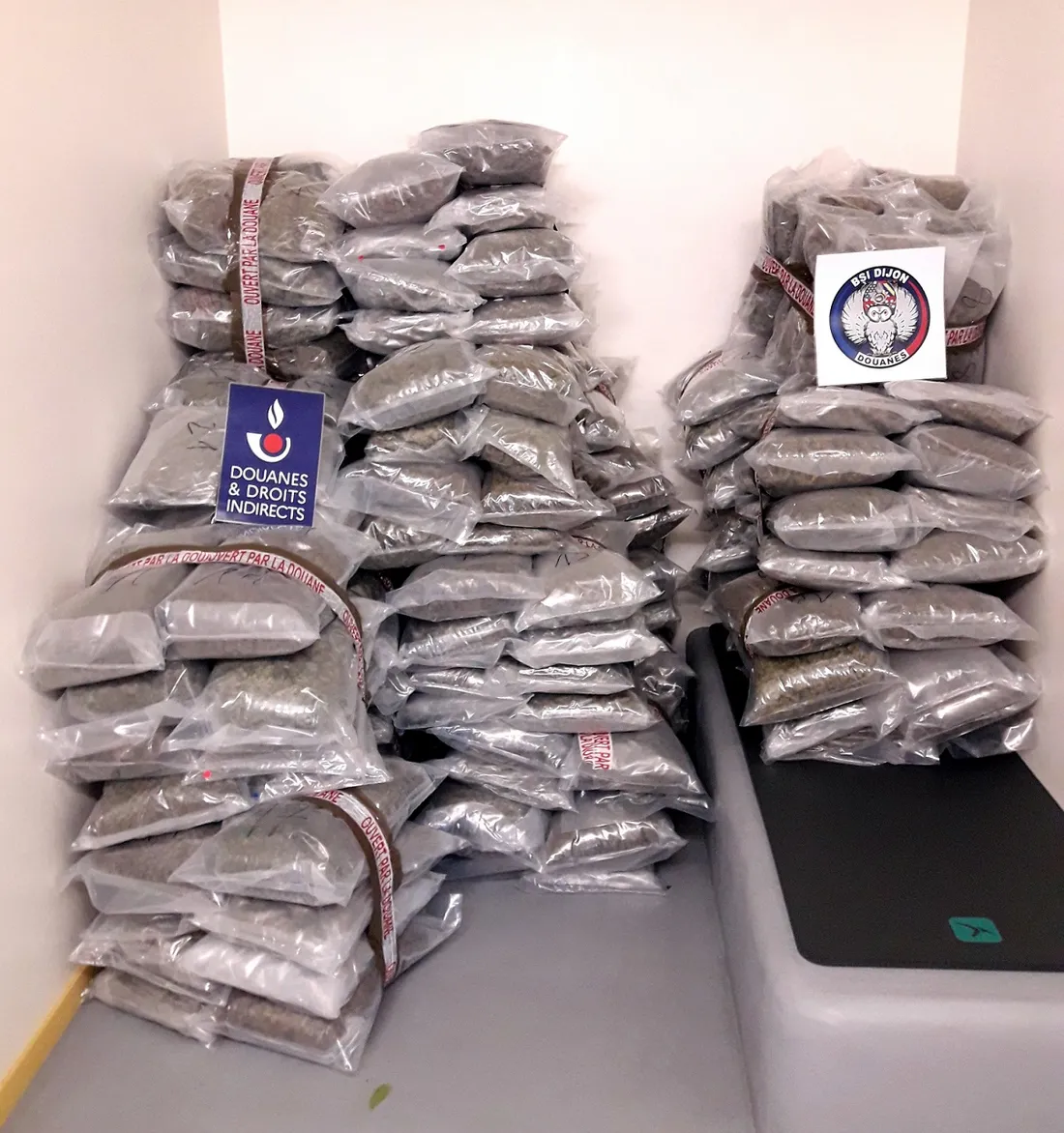 179 kilos d’herbe de cannabis ont été saisis par les douaniers dijonnais 