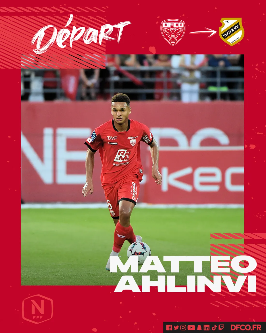 Mattéo Ahlinvi est transféré au FK Čukarički en Serbie.