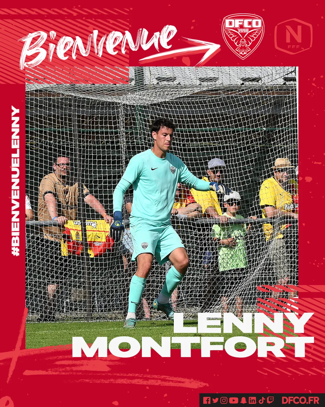 Lenny Montfort est le troisième gardien du DFCO.