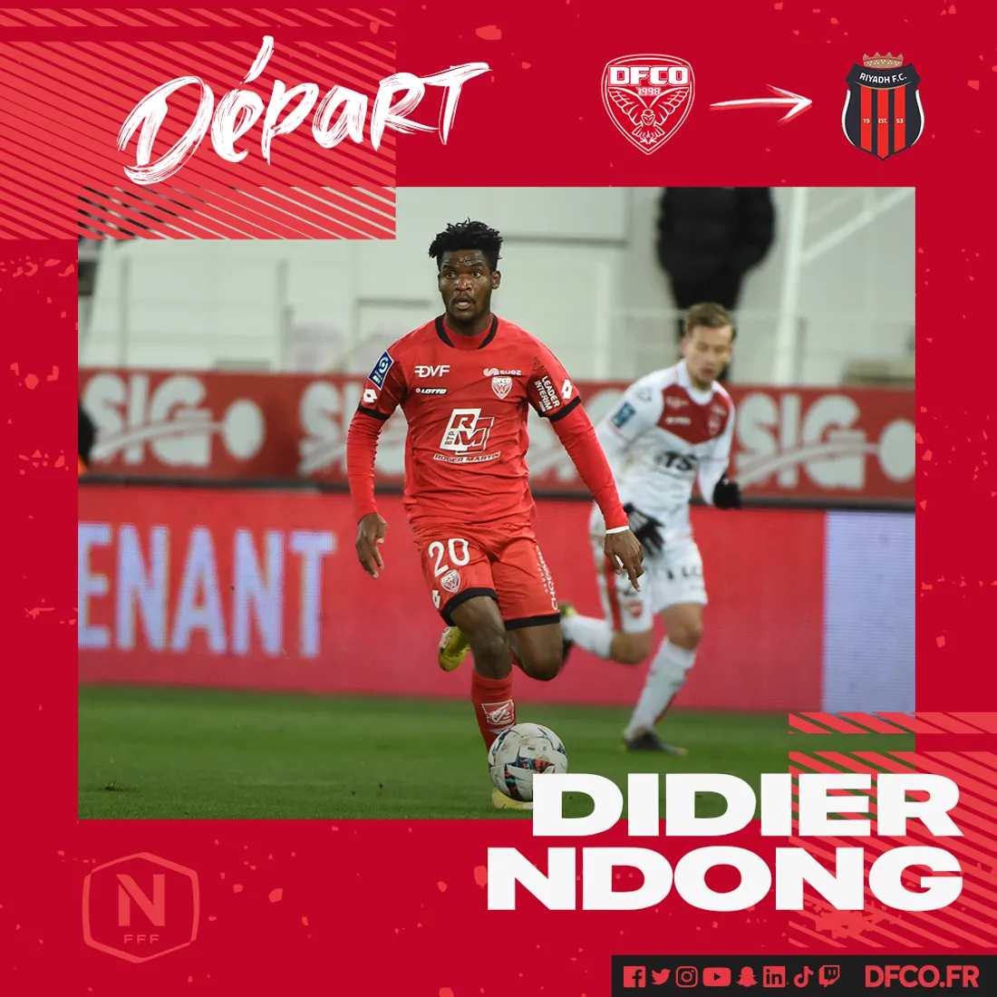 Didier Ndong a passé quatre années au DFCO. 