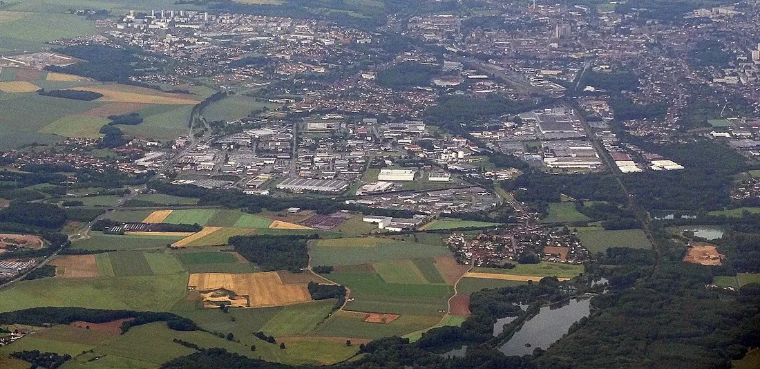 Vue aérienne de Beauvais