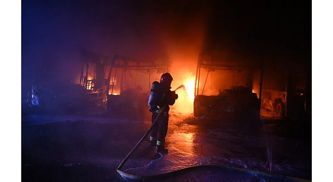 Incendie au dépôt de bus de la Transdev à Rambouillet