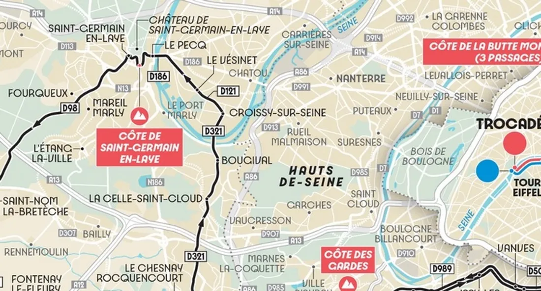 Passage du cyclisme olympique à Croissy