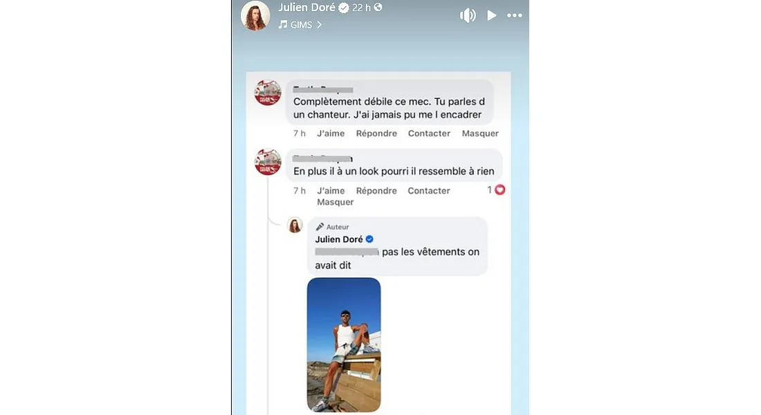 Julien Doré répond à un hater