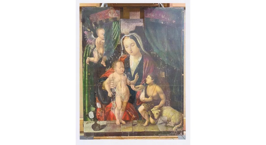 Vierge à l’enfant présent dans l’église Saint-Jean-Baptiste de Saint-Jean-de-Rebervilliers