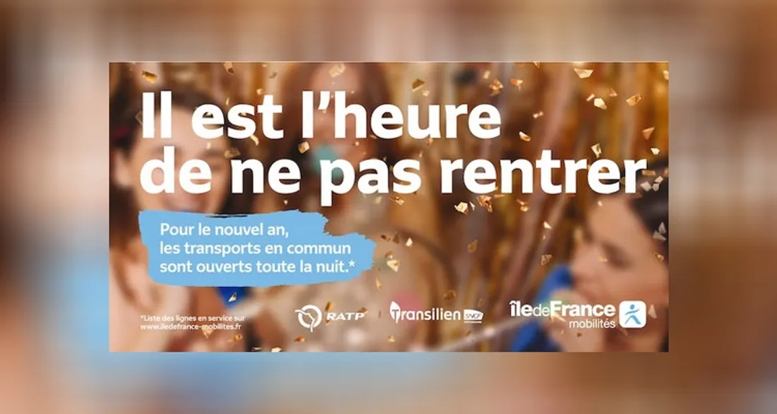 Transports en Île-de-France pour le réveillon