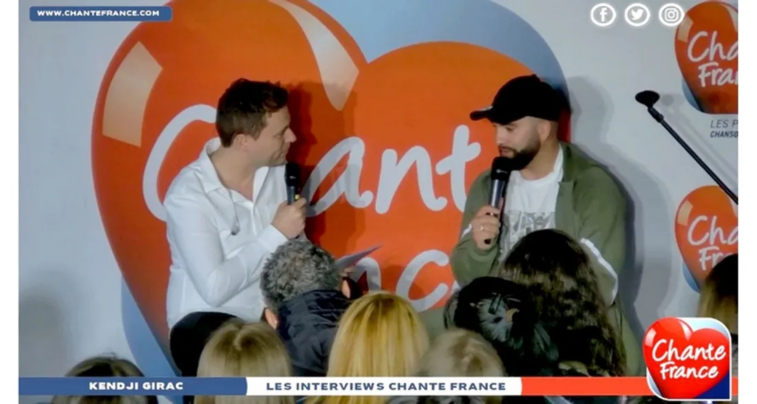 Kendji Girac lors d'une Interview Chante France