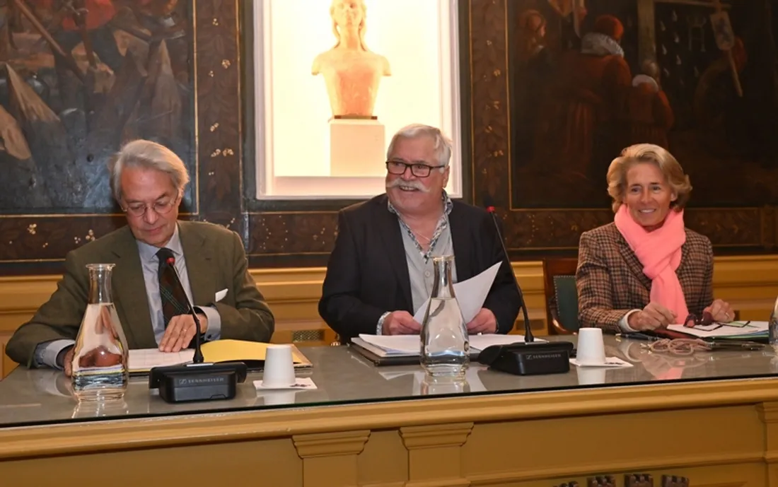 Les membres du Pôle métropolitain (Philippe Marini, Jean-Claude Villemain et Caroline Cayeux)