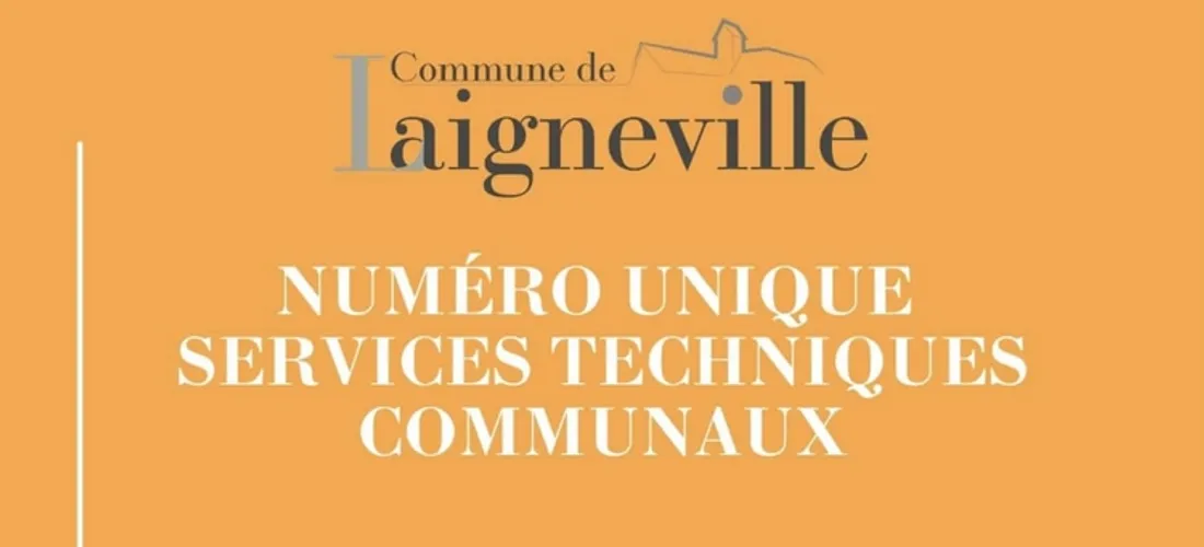 Nouveau numéro des services techniques