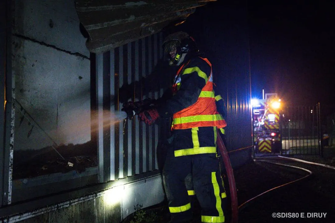 Incendie à Estrées-Mons