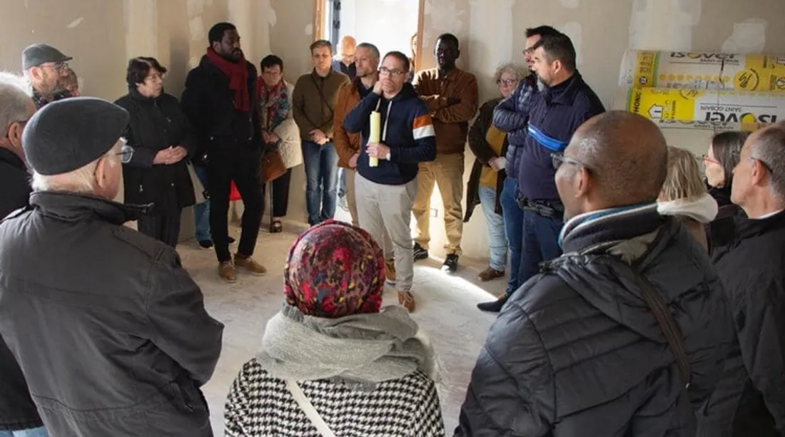 Visite du futur poste de police