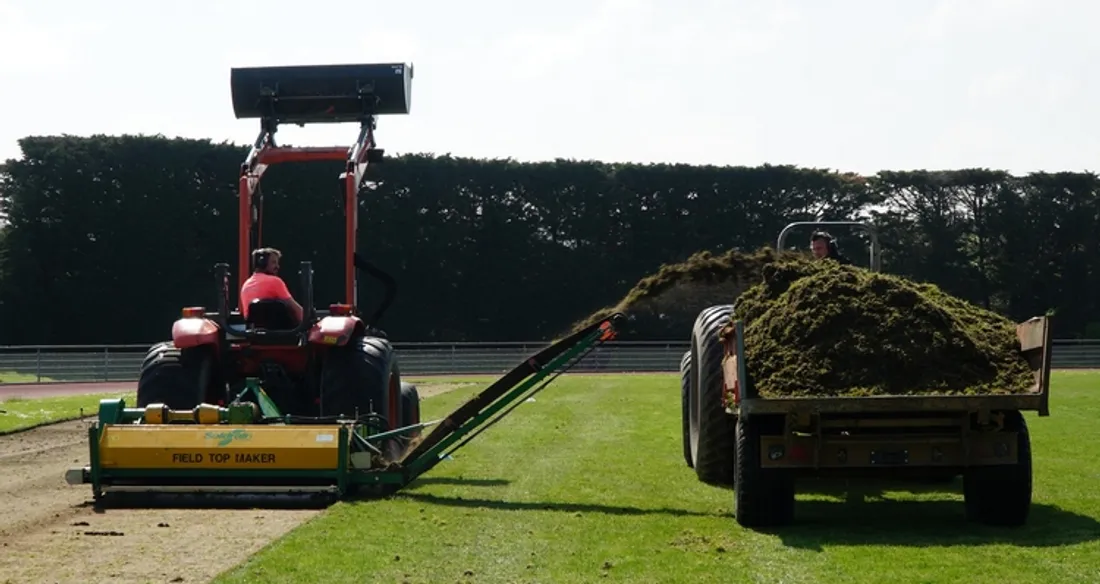 Travaux sur le stade