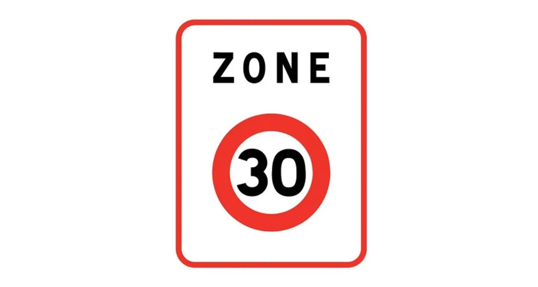 Panneau de zone 30km/h