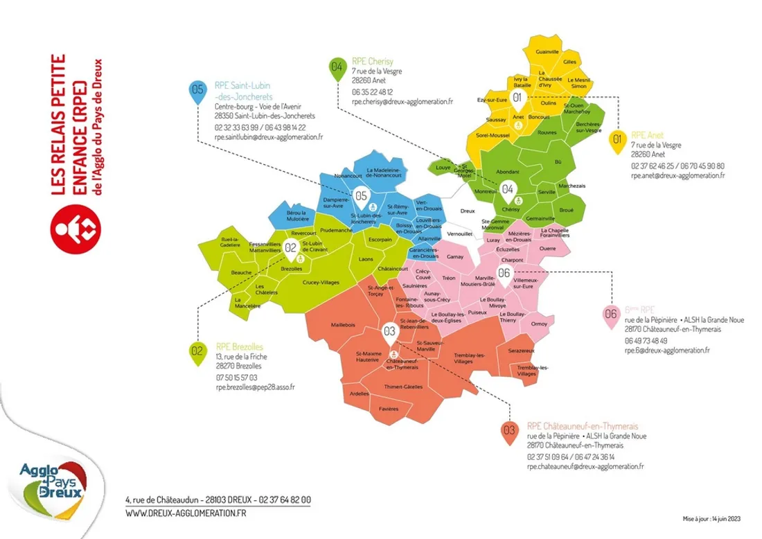 Coordonnées des Relais petite enfance