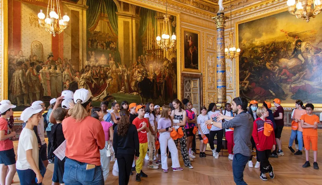 Collégiens à Versailles