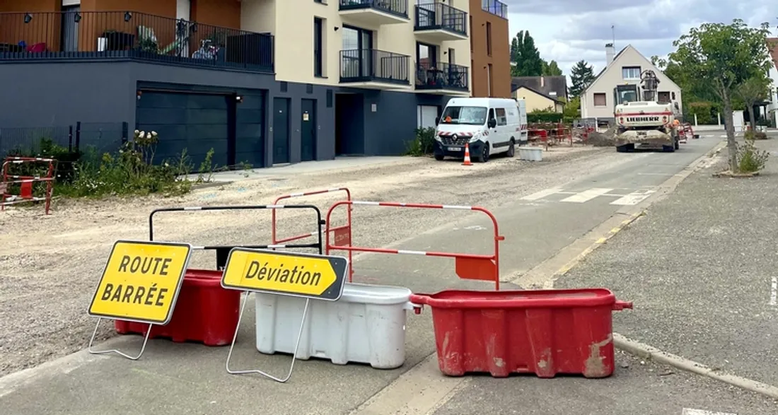 Piste cyclable en travaux