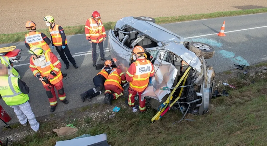 Accident à Crèvecoeur-le-Petit
