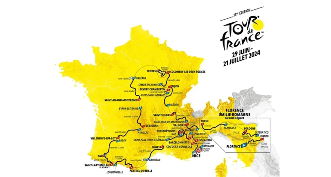 Tracé du Tour de France 2024