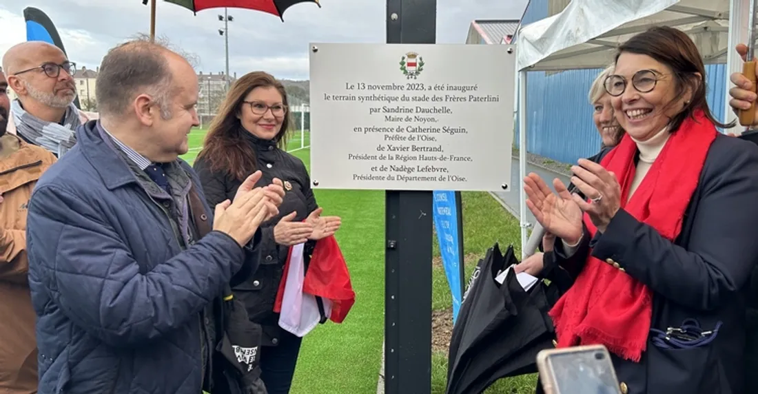 Inauguration de la nouvelle pelouse au stade des Frères Paterlini