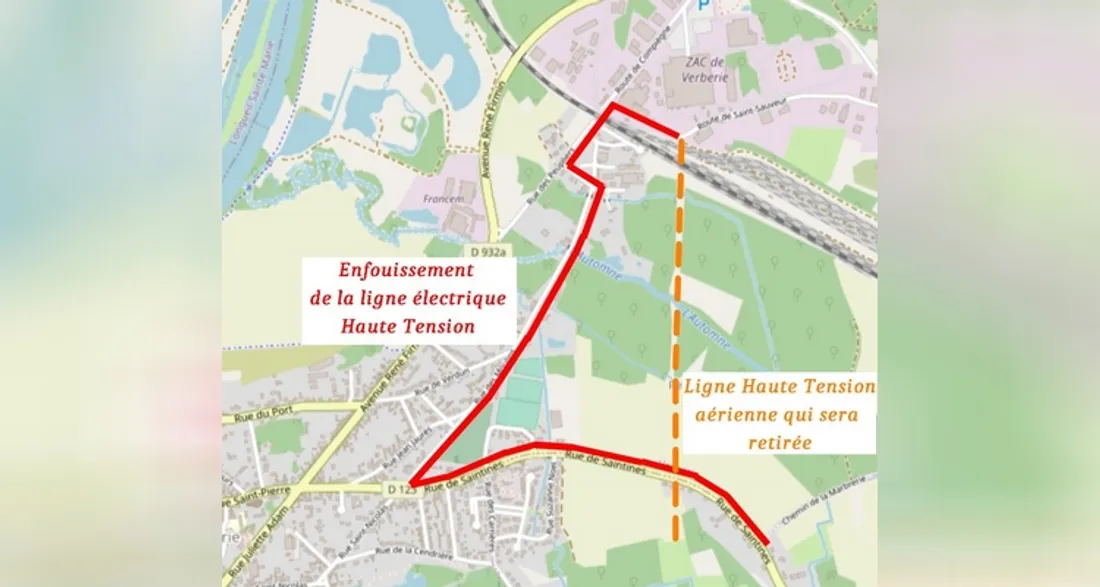 Enfouissement de la ligne haute tension