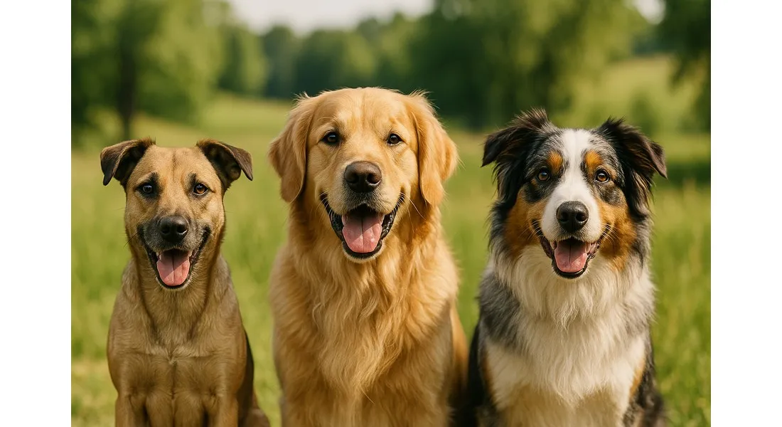 Chien croisé, Golden retriever et Berger australien
