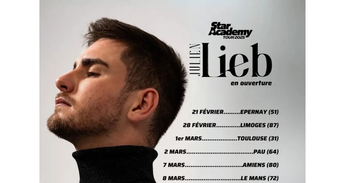 Julien Lieb annonce sa participation à la tournée de la Star Ac'
