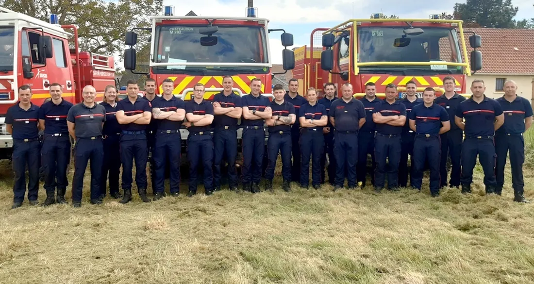 Pompiers euréliens à l'entraînement