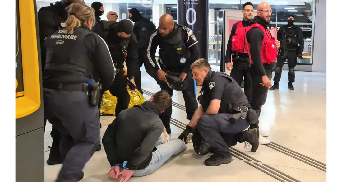 Exercice en gare de Chessy