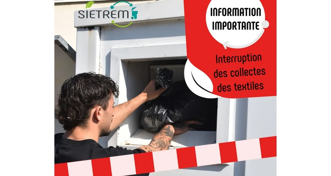 Interruption de la collecte des bornes à vêtements