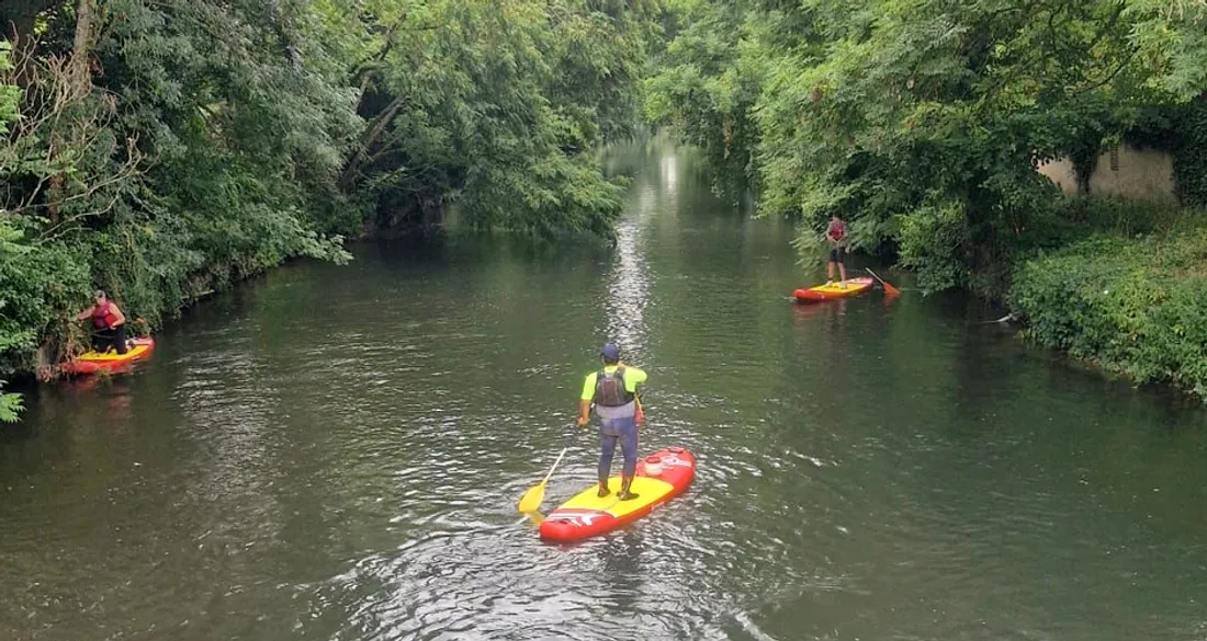 Session de paddle sur l'Eure