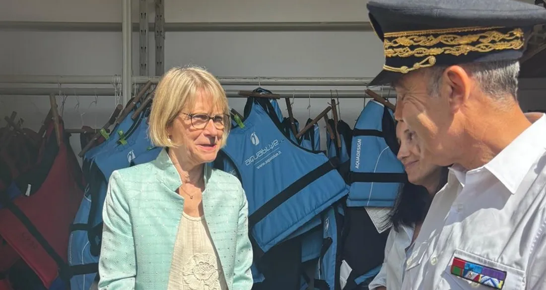 Véronique Louwagie à la base nautique