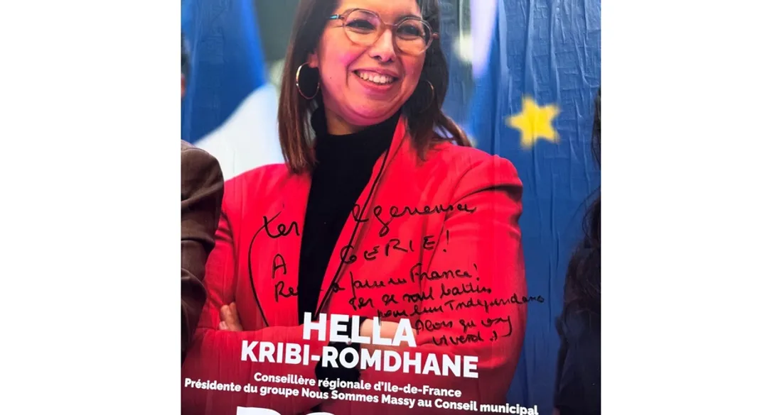 Affiche de Hella Kribi-Romdhane vandalisée