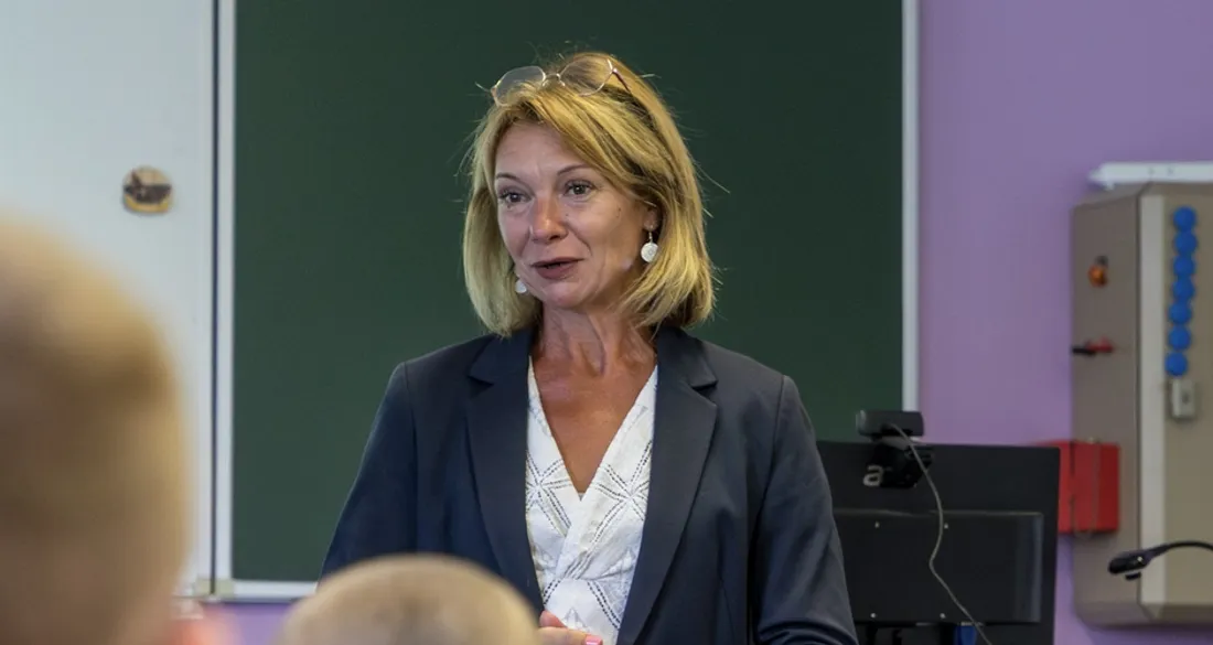 Christelle Hiver en visite dans un collège