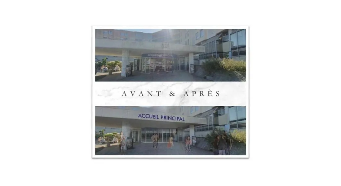 Travaux à l'entrée de l'hôpital de Chartres