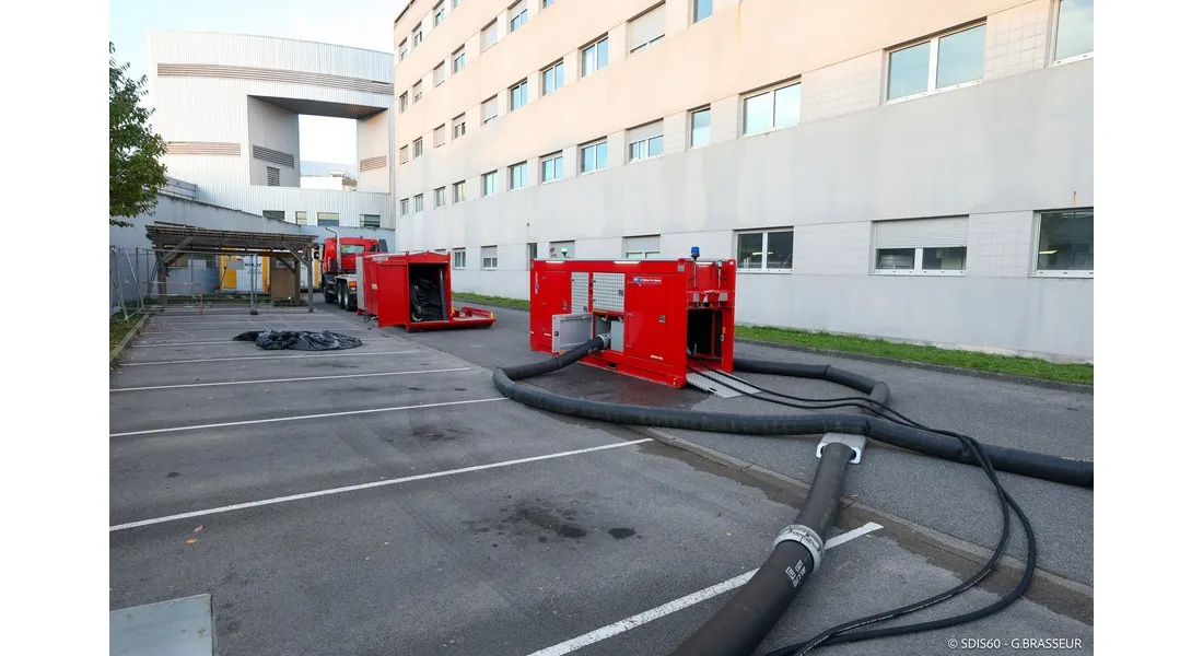 Inondation à  l'hôpital de Compiègne
