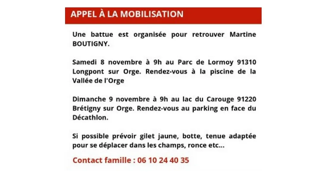 Recherche de Martine Boutigny