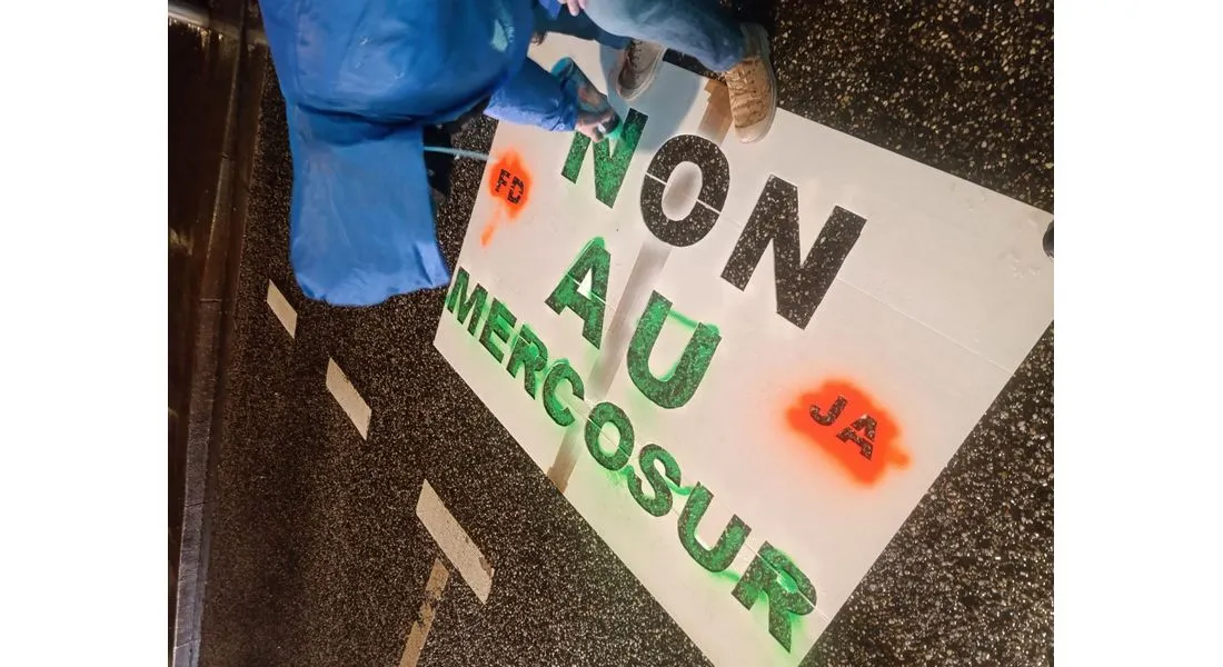 Manifestation contre le traité avec le Mercosur